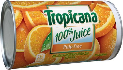 Tropicana 100 Orange Juice Pulp Free Frozen