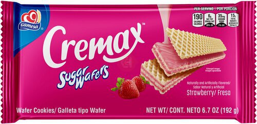 Gamesa Cremax Sugar Wafers Wafer Cookies Strawberry  And  