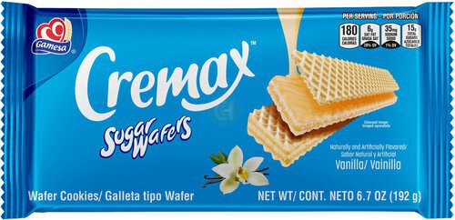 Gamesa Cremax Sugar Wafer Cookies Vanilla  And  