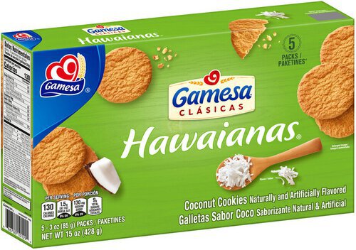 Gamesa Hawaianas Cookies Coconut Flavored   