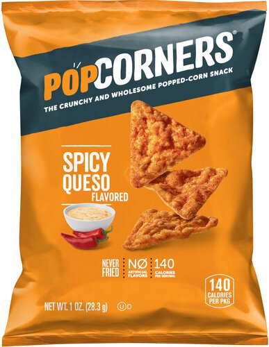 Popcorners The Crunchy And Wholesome Popped Corn Snack Spicy Queso Flavored  