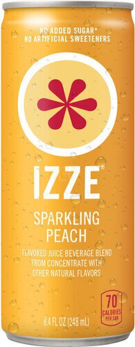 Izze Sparkling Juice Beverage Blend Peach Flavored  