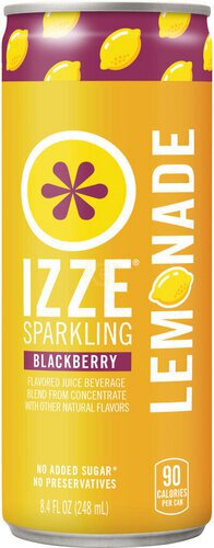 Izze Sparkling Juice Beverage Blend Lemonade Blackberry Flavored   