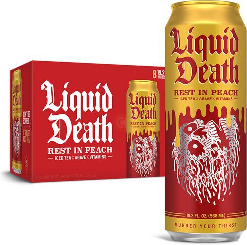 Liquid Death Rest In Peach Tea