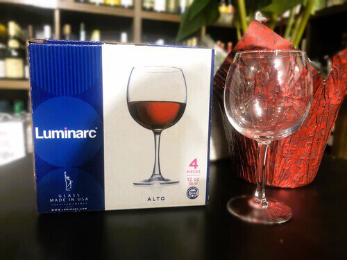 4pc Wine Glass Set (Red)
