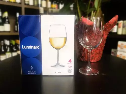 4pc Wine Glass Set (White)