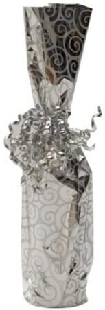 Silver Wine Gift Bag