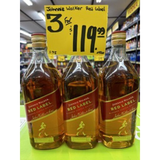 JOHNNIE WALKER RED LABEL 3 FOR $119.99 1.75L - Bailey Discount