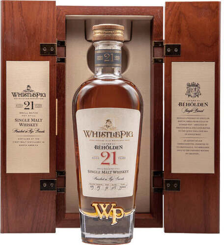 WhistlePig The Beholden 21 Year Old Single Malt Whiskey 750m