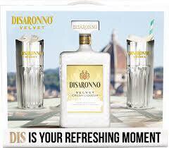 Disaronno Velvet Cream Liqueur Bottle with 2 Glasses Gift Set (750 ml)