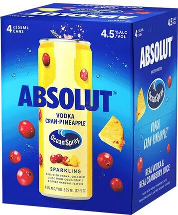 Absolut Cran Pineapple Cans