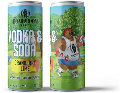 Boardroom Spirits Vodka & Soda – Cranberry Lime