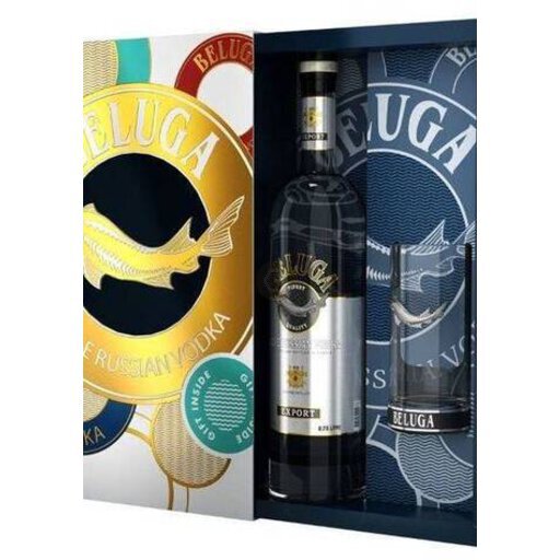 Beluga Noble Vodka Gift Set (750ml bottle) - International Wines