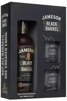 Jameson Black Barrel Glasses Gift Set 750ml