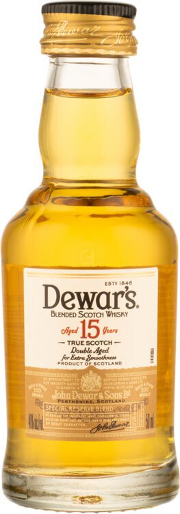 Dewar's 15 Year Old Blended Scotch Whisky 50ML - Burlington