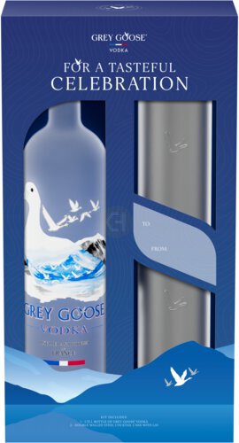 Grey Goose Vodka Gift Pack With Two Stainless Steel Cocktail Cans