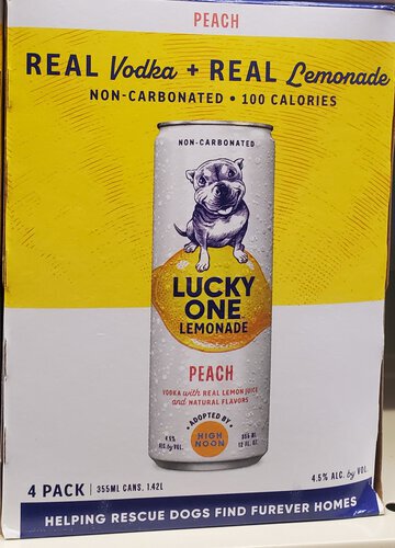 Lucky One Vodka Lemonade Peach 6/4 Can