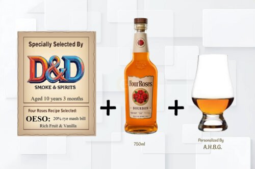 Four Roses OESOpick 10yrs + Bourbon 750ml + Glencairn by AHBG