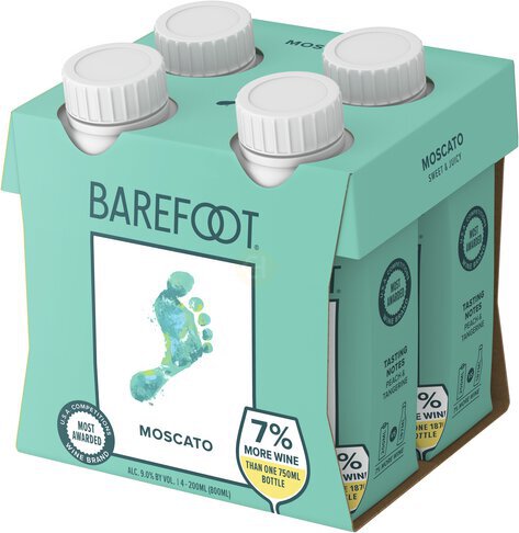 Barefoot Cellars Moscato White Wine Tetra 4pk