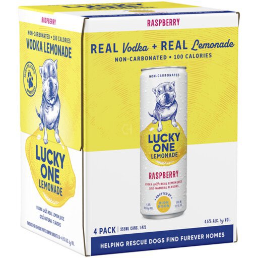 Lucky One Vodka Lemonade Raspberry 12OZ - Bottle King NJ Largest