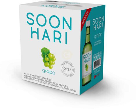 Soonhari Korean Soju Grape Non-appellated of single serve