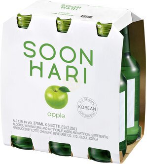 Soonhari Korean Soju Apple of single serve