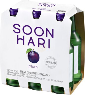 Soonhari Korean Soju Plum Non-appellated of single serve