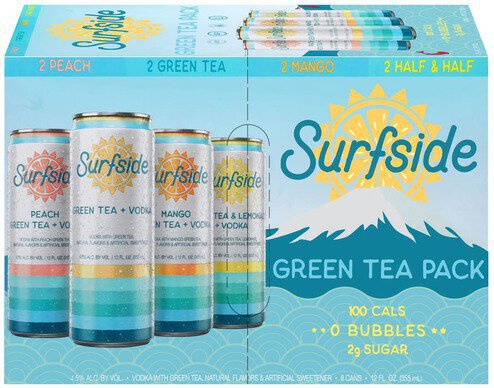 Surfside Green Tea Vodka Variety pack (12 oz, 8 ct)