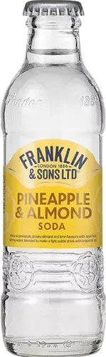 Franklin & Sons Pineapple Mixer W Almond 4x200ml