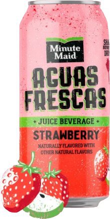 Minute Maid Aguas Frescas Juice Beverage Strawberry