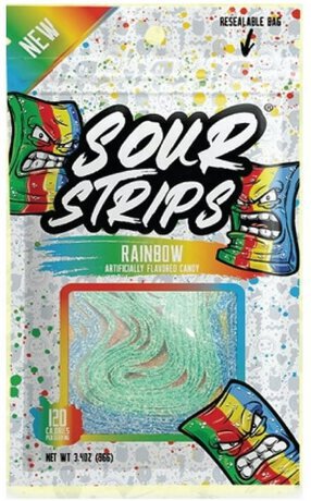 Sour Strips Rainbow Artificially Flavored Candy