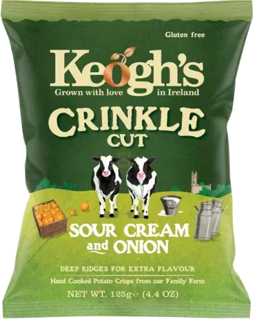 Keogh's Krinkle Cut Sour Cream And Onion Chips