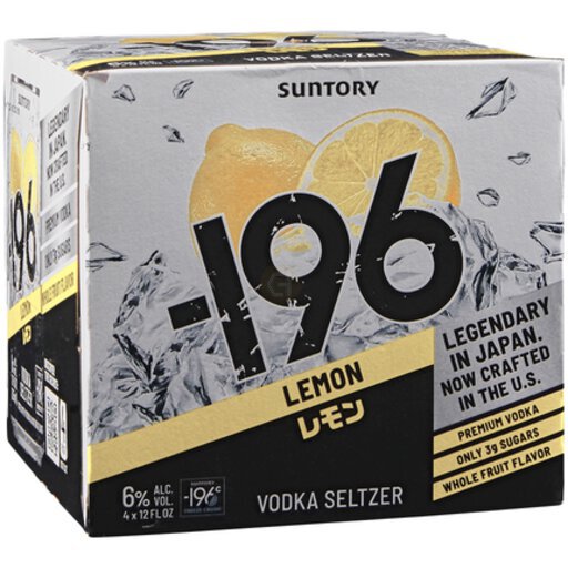 Suntory 196 Lemon Vodka Seltzer - Texas Cheer Liquor, San Antonio, TX