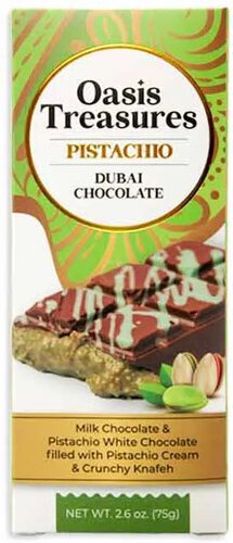 Oasis Treasures Dubai Chocolate Bar Pistachio 70g