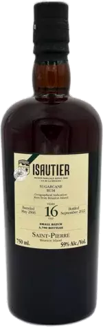 ISAUTIER SUGARCANE RUM 16 YEARS REUNION