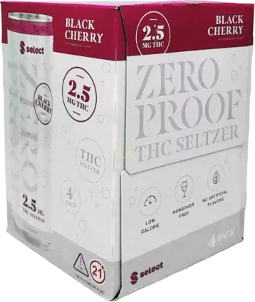 Curaleaf Select Zero Proof Thc Seltzer Black Cherry