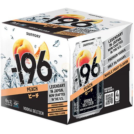196 Peach Vodka Seltzer 12OZ - The Beer & Beverage Shoppe