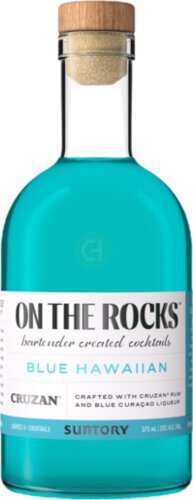 On The Rocks Blue Hawaiian Cruzan Rum Cocktail