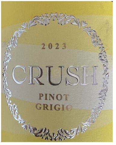 Crush Pinot Grigio Zero Sugar Low Calories Zero Carbohydrates Organic