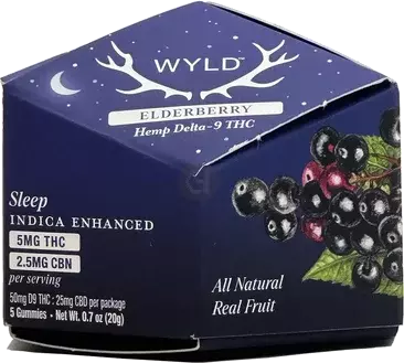 Wyld Elderberry Thc Gummy 5mg Thc Cbn Per Serving