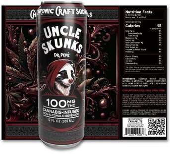 Uncle Skunks Dr Pepe 100mg Thc Craft Soda