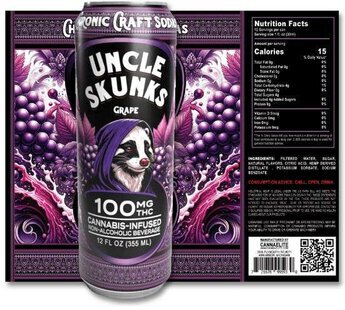 Uncle Skunks Grape 100mg Thc Craft Soda