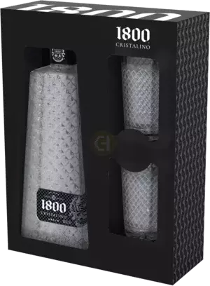 Cristalino Anejo Tequila W Shot Glasses Set