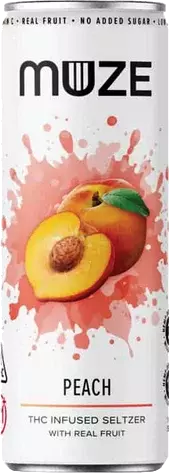 Muze Peach Thc Infused Seltzer 10mg