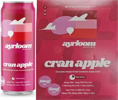 Ayrloom Hemp Cran Apple 10mg Thc Cn