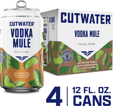 Cutwater Ginger Beer & Lime Flavor Vodka Mule