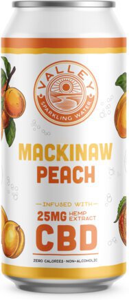 Connecticut Valley Cbd 55mg Mackinaw Peach Seltzer Non Alcoholic