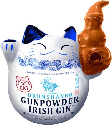 Drumshanbo Gun Powder Irish Gin Cat Ceramic