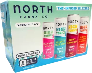 NORTH CANNA TONIC VARIETY PACK 10MG THC 8PK CN 12OZ