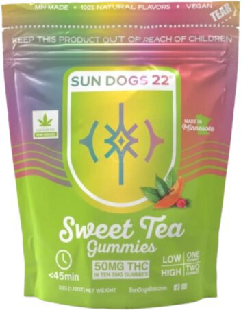 Sun Dogs Gummies Sweet Tea Thc 50mg